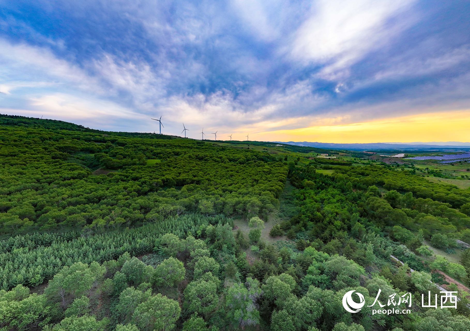 石砲溝日落美景。人民網記者 王帆攝